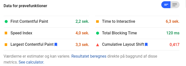 Core web vitals